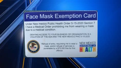 New Mexico Warns Of Fake Face Mask Exemption Cards