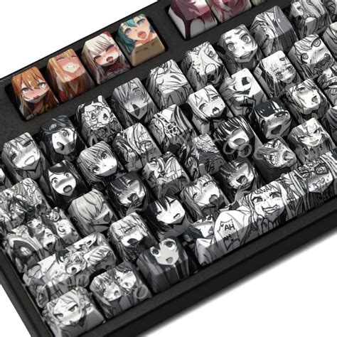 VIVI PBT 108 Key Ahegao Keycap Dye Sublimation OEM Profile Anime