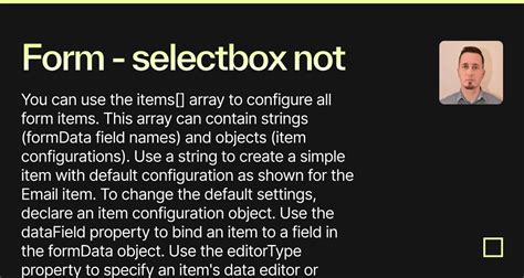 Form Selectbox Not Working Forked Codesandbox