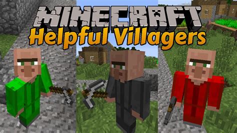 Helpful Villagers Mod Minecraft 1710 Youtube