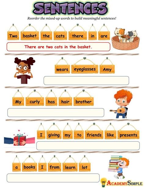 Scrambled Sentences Worksheet 7 Sentence Scramble Scrambled