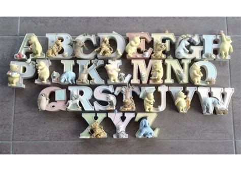 Htf Vintage Disney Classic Winnie The Pooh Ceramic Alphabet Letters