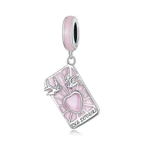 AEEQO Pink Tarot Charm Fit Pandora Charms Charms For Pandora Bracelet