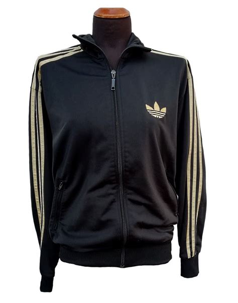 Adidas Black And Gold Jacket Giacca Abbigliamento Uomo Abbigliamento Vintage