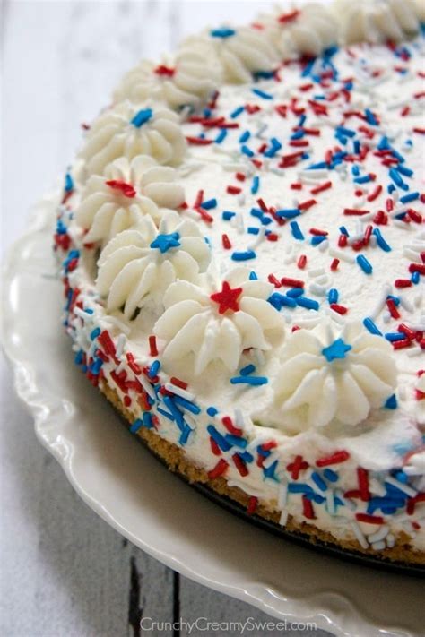 4th Of July No Bake Cheesecake Recipe Crunchy Creamy Sweet