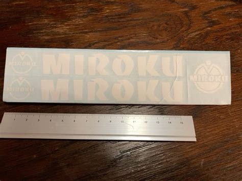 Mirokuカッティングデカールs 2枚 ミロク ステッカー 白 2x15cm 散弾銃 ライフル 狩猟 射撃 シューティング