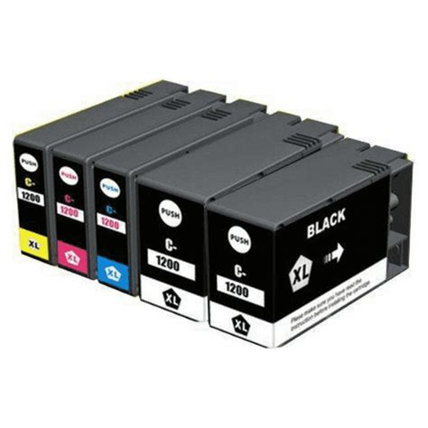 5 Pack High Yield Compatible Black Cyan Magenta Yellow Ink Cartridge