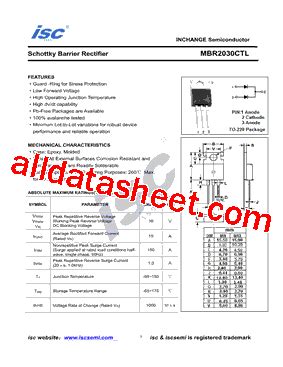 Mbr Ctl Datasheet Pdf Inchange Semiconductor Company Limited