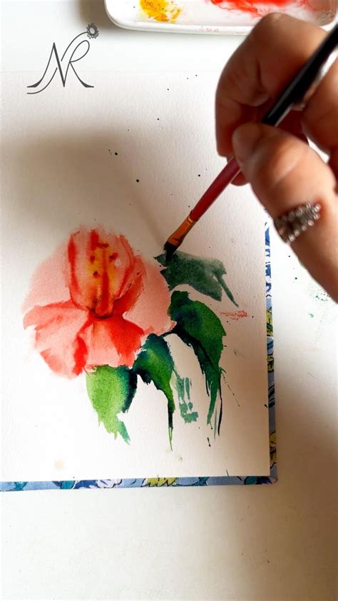 Paint And Learn The Easy Way Of Painting Beautiful Watercolor Hibiscus