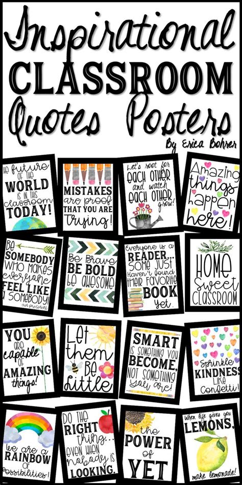 Inspirational Classroom Quotes Posters Classroom Quotes Inspirational Classroom Quotes