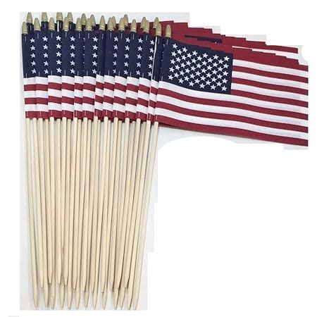 Amazon.com : WINDSTRONG Lot of -12- 8x12 Inch US American Hand Held ...