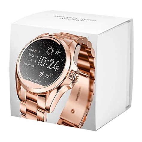 Michael Kors Access Womens Smartwatch Bradshaw Rose Gold Tone Stainless Steel Mkt5004