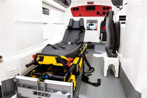 Stretcher In A New Delivered Ems Ambulance Stock Image Image Of