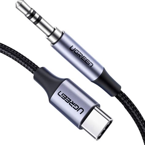 Kabel audio USB C AUX 3 5mm 1m mini jack do słuchawek głośnika