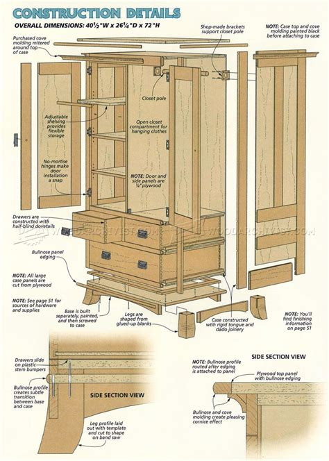 Cherry Armoire Plans • WoodArchivist