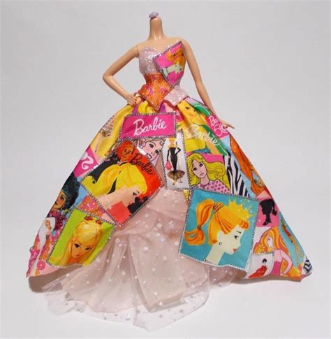 Barbie Pink Ballgown Dress Pop Art Icon Artwork Logos Fits Model Muse