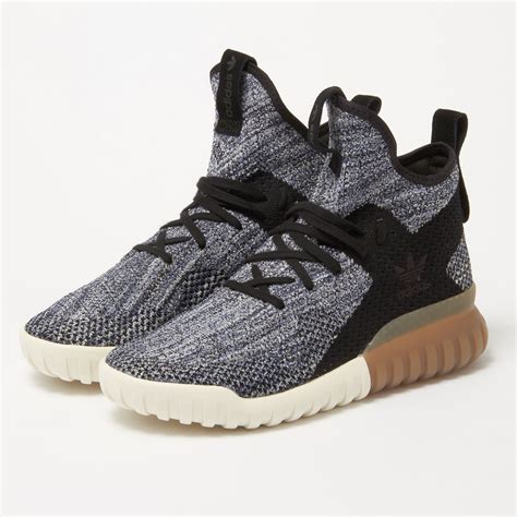 Adidas Tubular X Primeknit Black Blue Stuarts London