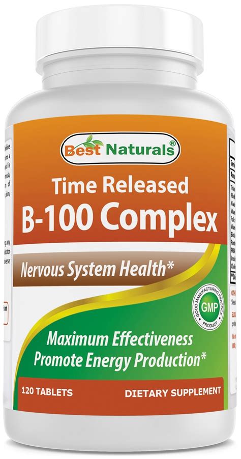 Best Naturals B 100 Complex 120 Tablets Fresh Health Nutritions