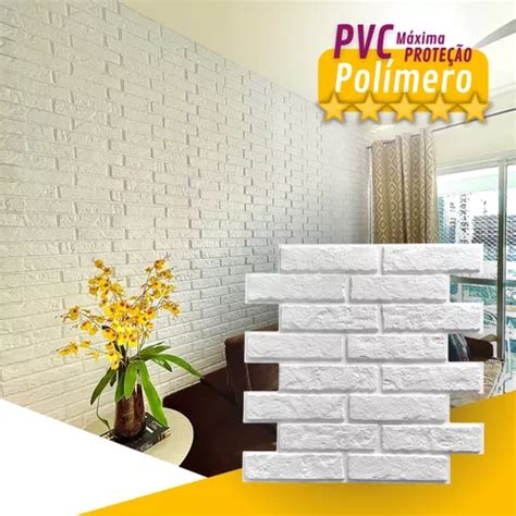 15 Placas De Parede 3d Revestimento Pvc Premium Tijolinho