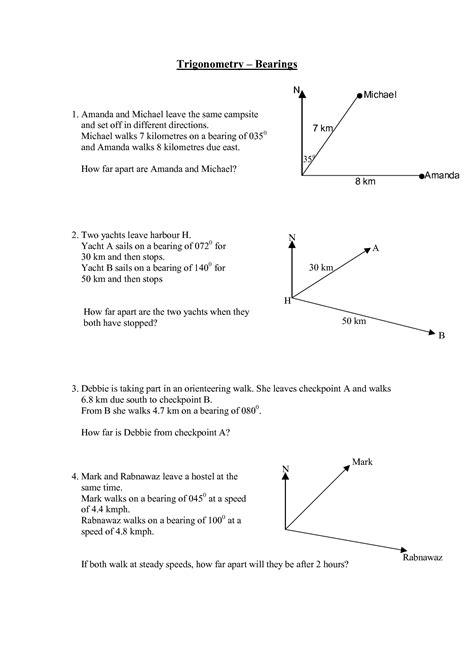 SOLUTION Trigonometry Bearings Pdf Studypool