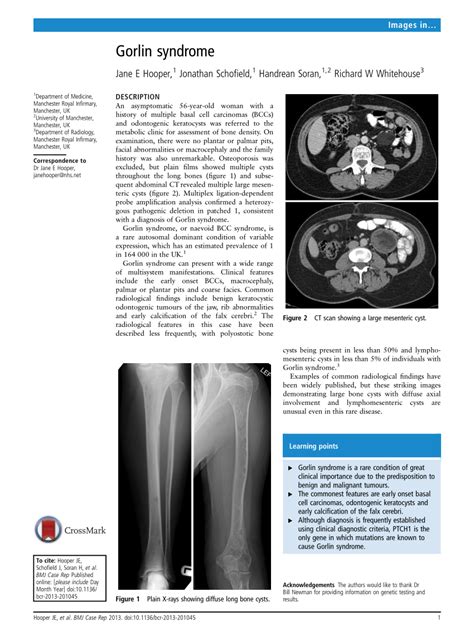 (PDF) Gorlin syndrome