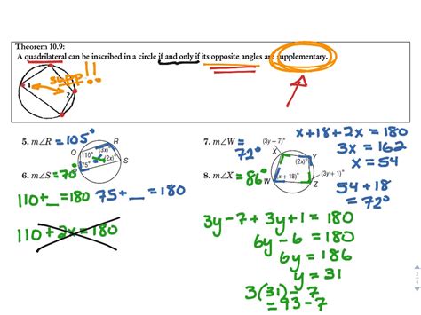 Lesson 10 4 Inscribed Angles Math Geometry Circles Showme