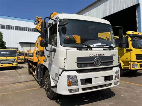 5Tons 6Tons 7tons 8tons Flatbed Wrecker Towing Truck With Crane Boom