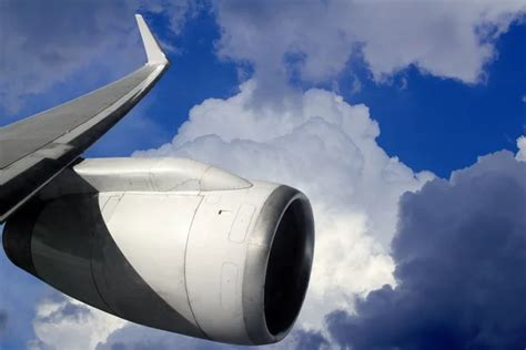 Aircraft Airplane Left Wing On Airport Soil Signs Stock Photo By