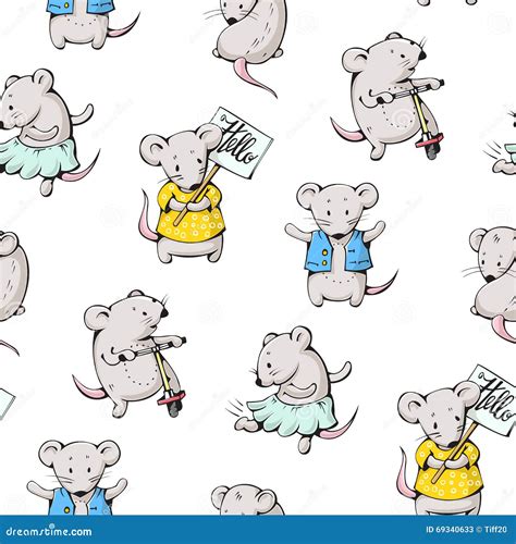 Ratos Dos Desenhos Animados Ilustração do Vetor Ilustração de ratos