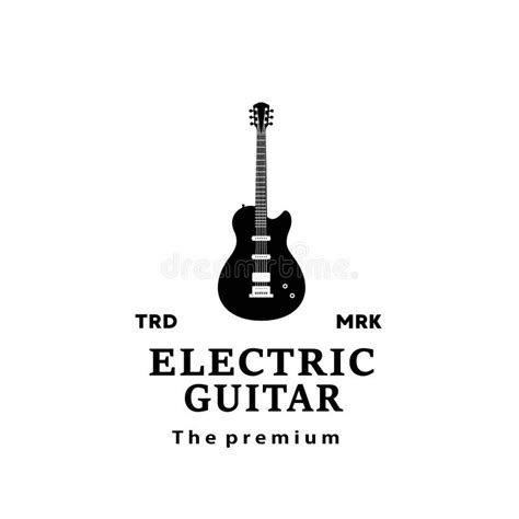 Stringed Musical Instrument Logo Illustration Electric Guitar