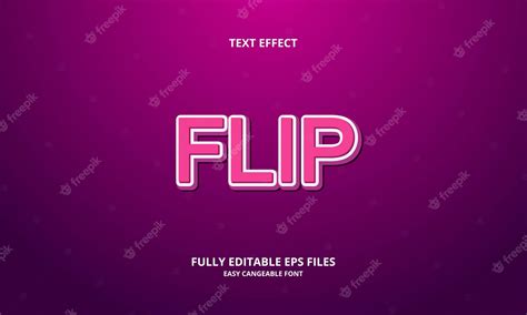 Premium Vector | Flip text effect