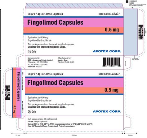 Dailymed Fingolimod Capsule