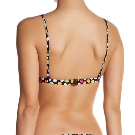 La Perla Swim New La Perla Black Colorful Polka Dot Triangle Bikini