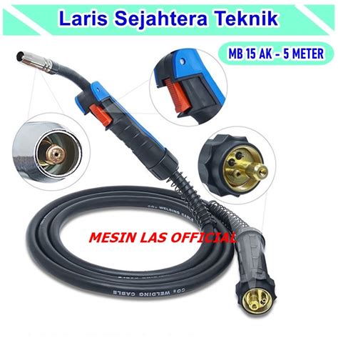 Jual Mig Gun Torch MB 15 AK Panjang 5 Meter