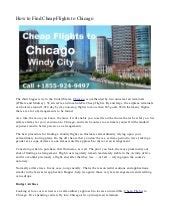 How to Find Cheap Flights to Chicago