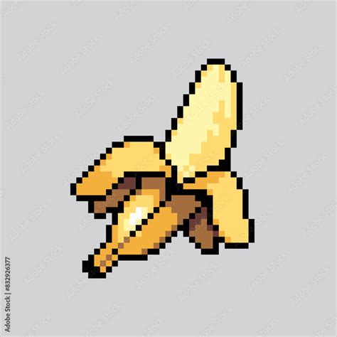 Pixel Art Illustration Banana Fruit Pixelated Banana Banana Fruit Pixelated For The Pixel Art