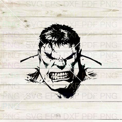 Vector Clipart Hulk Hand Face Silhouette Svg Dxf Eps Pdf Png Cricut