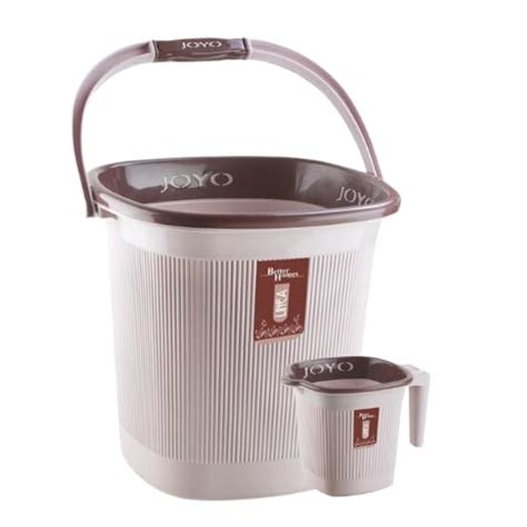 Joyo Better Home Square Linea Bucket L Mug L Set Brown Bathroom