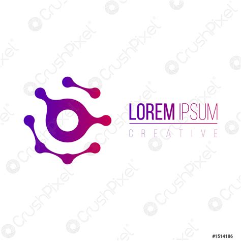 Molecule Nano Technologie Lab Cirkel Logo Template Uniek Logo Ontwerp