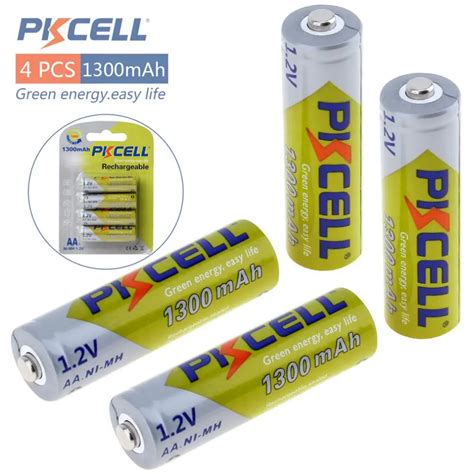 Aliexpress Buy Pkcell Pcs Set V Aa Mah Ni Mh Rechargeable