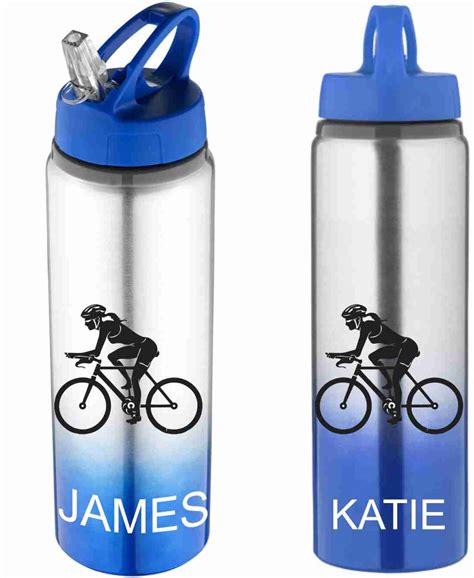 Cycling Water Bottle Personalised Gradient Aluminium Bottles - Etsy