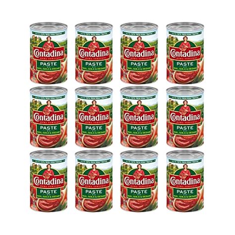 Contadina Canned Tomato Paste With Italian Herbs 12 Pack 6 Oz Canred