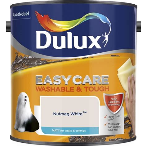 Dulux Easycare Nutmeg White Matt Emulsion Paint 2.5L | Wilko