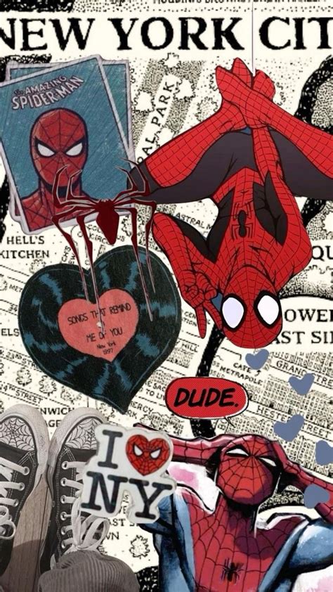 Spider Man Wallpaper 🕷️🕸️ Pósteres Retro Dibujos Románticos Sencillos Pegatinas Bonitas