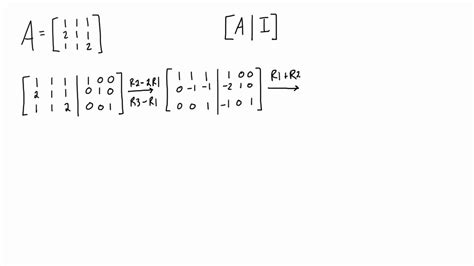 Find The Inverse Of A 3x3 Matrix Using The Gauss Jordan Method Youtube