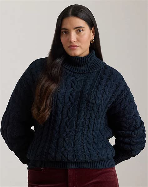 cable knit turtleneck sweater