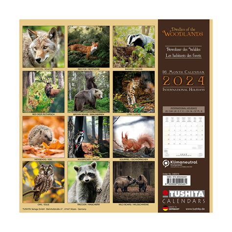 Calendrier 2023 Animaux de la forêt