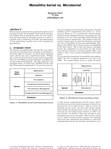 Monolithic vs Microkernel | Kernel (Operating System) | Operating System