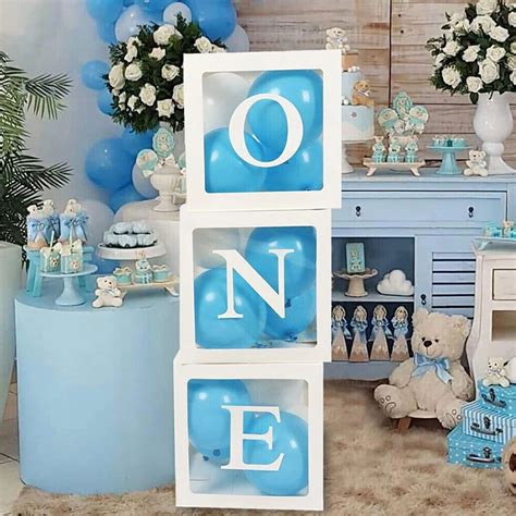 Buy JeVenis Baby 1st Birthday Decorations Balloon Boxes With ONE Letter