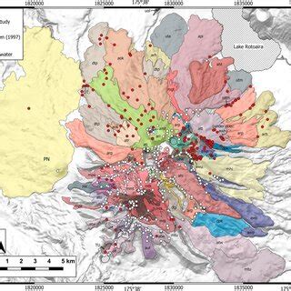 Eruptive units of Tongariro volcano (following Pure et al. 2020), which ...